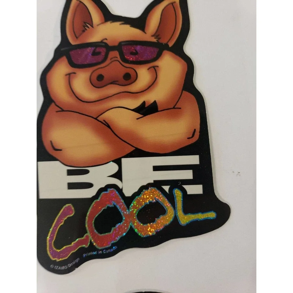 90s y2k vintage vending machine stickers Prism Cool Animal complete set of 9